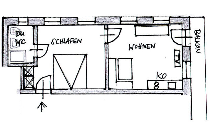 Grundriss Ferienwohnung Sulzberg